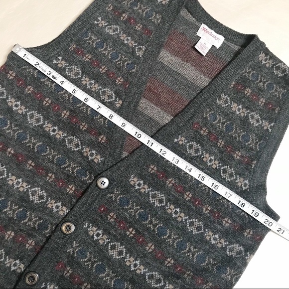 Vintage grandpa sweater vest sz Medium - Picture 7 of 10